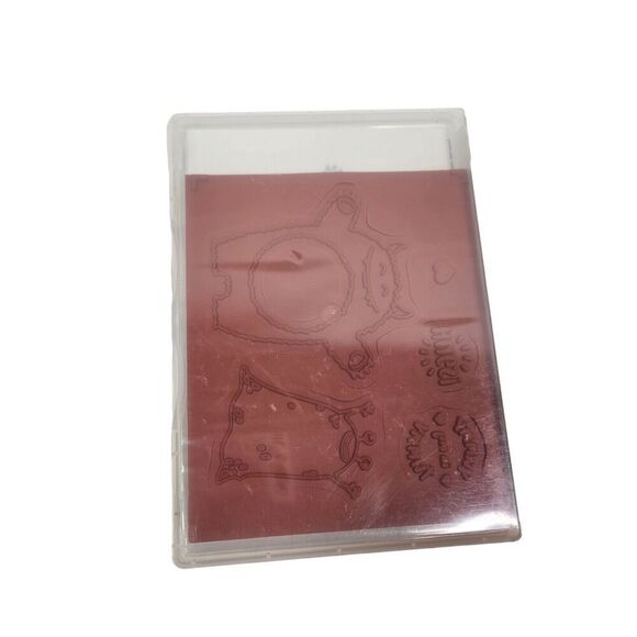 Stampin' Up! YUMMY IN MY TUMMY Rubber Cling Stamp Set of 5 Monster Alien Hugs - Picture 3 of 4